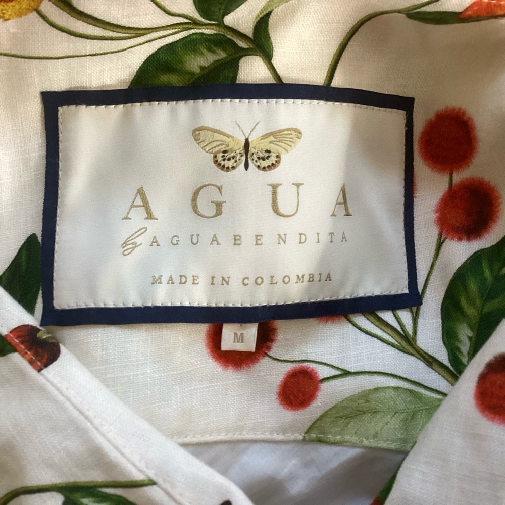 Agua Bendita Anturio Linen Dress Halter Top Mini Med - Picture 8 of 10